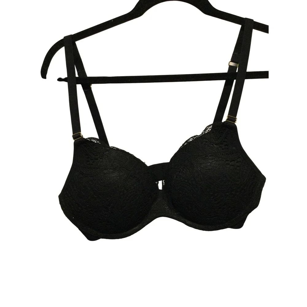 Lively‎ Black Lace Full Coverage Padded Underwire Bra 34D